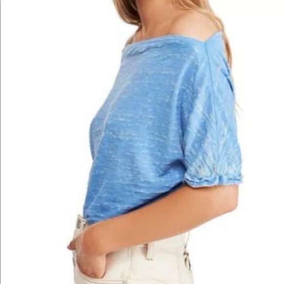 Free People / We The Free Astrid Blue Top / Size M - Picture 3 of 8